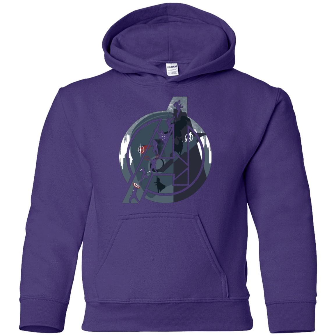 Sweatshirts Purple / YS Heroes Assemble Youth Hoodie