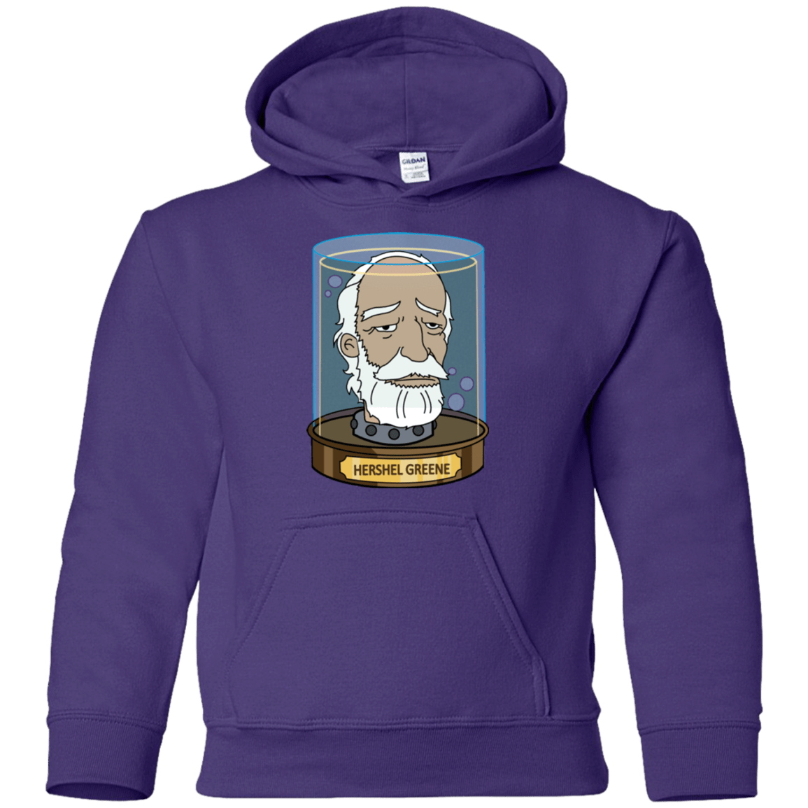 Sweatshirts Purple / YS Hershel Greene Head Youth Hoodie