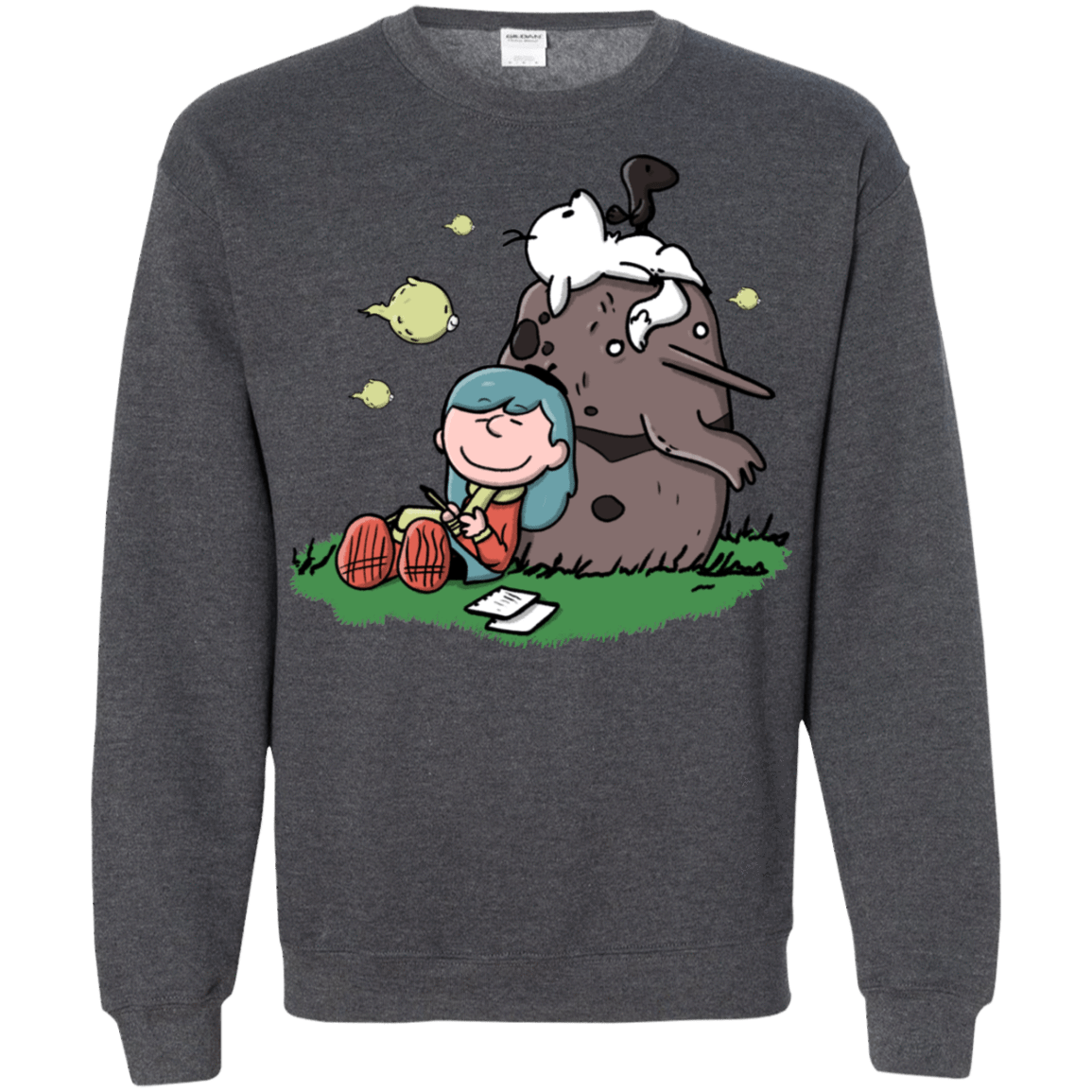 Sweatshirts Dark Heather / S Hilda Brown Crewneck Sweatshirt