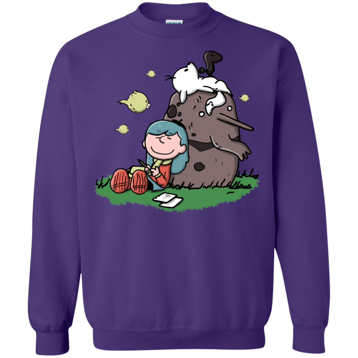Sweatshirts Purple / S Hilda Brown Crewneck Sweatshirt