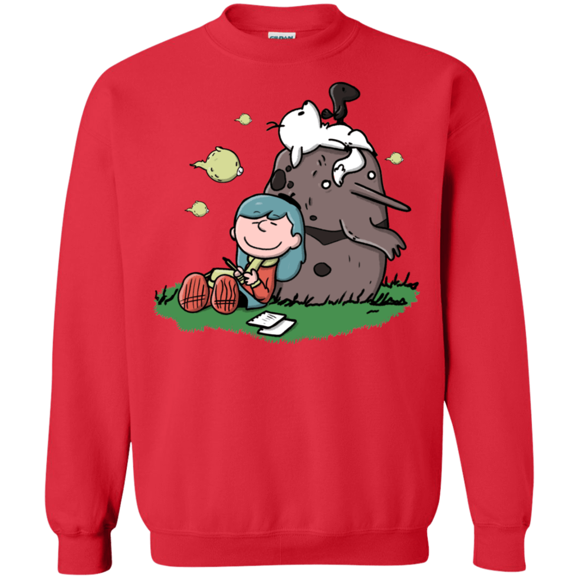 Sweatshirts Red / S Hilda Brown Crewneck Sweatshirt
