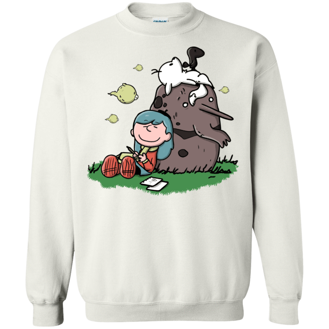 Sweatshirts White / S Hilda Brown Crewneck Sweatshirt