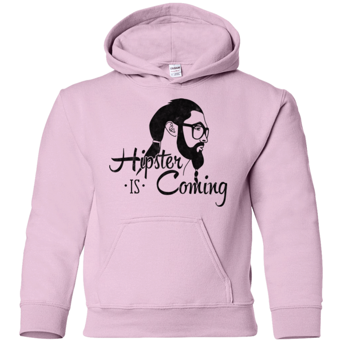 Sweatshirts Light Pink / YS Hipster is Coming Youth Hoodie