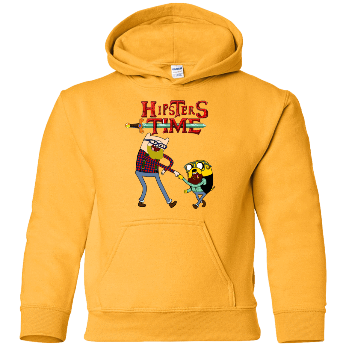 Sweatshirts Gold / YS Hipsters Time Youth Hoodie