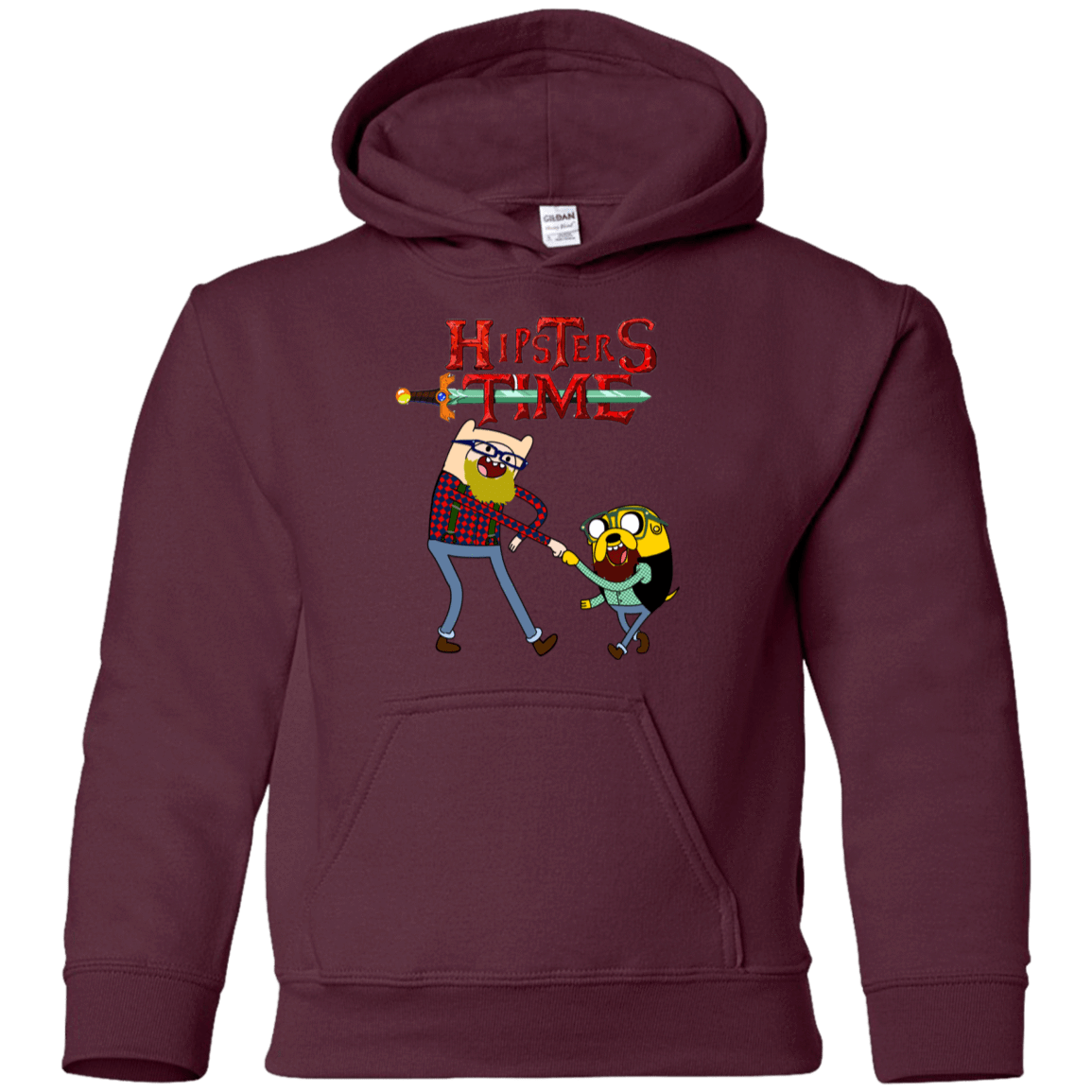 Sweatshirts Maroon / YS Hipsters Time Youth Hoodie