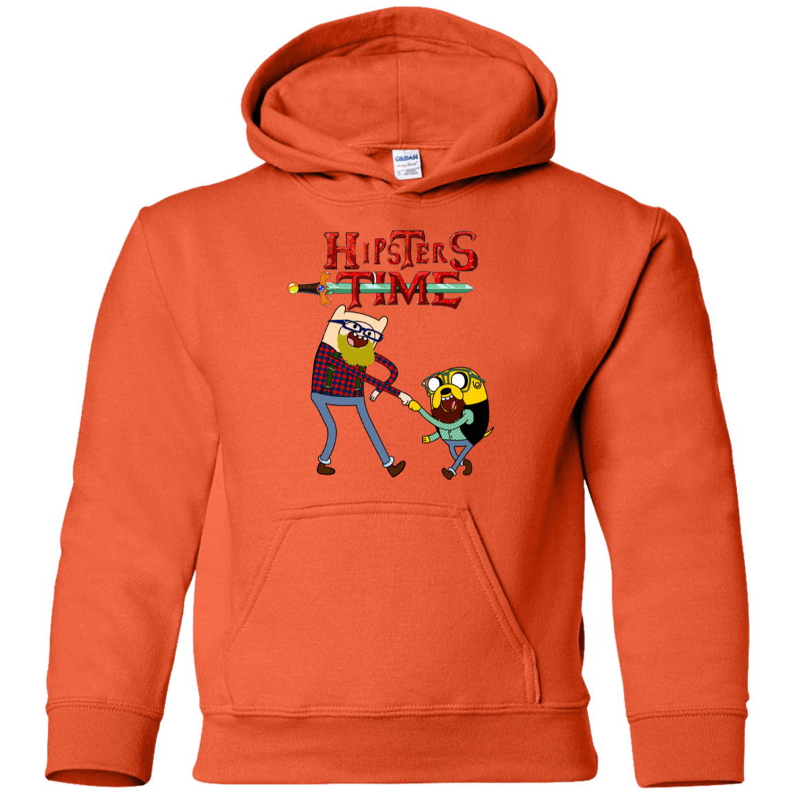 Sweatshirts Orange / YS Hipsters Time Youth Hoodie