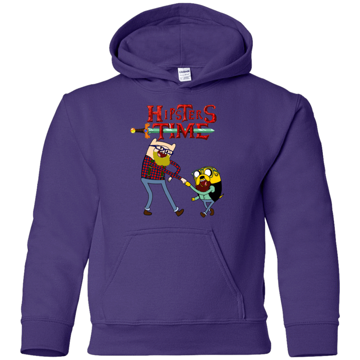 Sweatshirts Purple / YS Hipsters Time Youth Hoodie