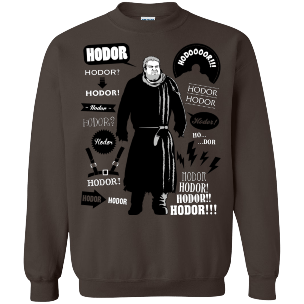 Sweatshirts Dark Chocolate / Small Hodor Famous Quotes Crewneck Sweatshirt