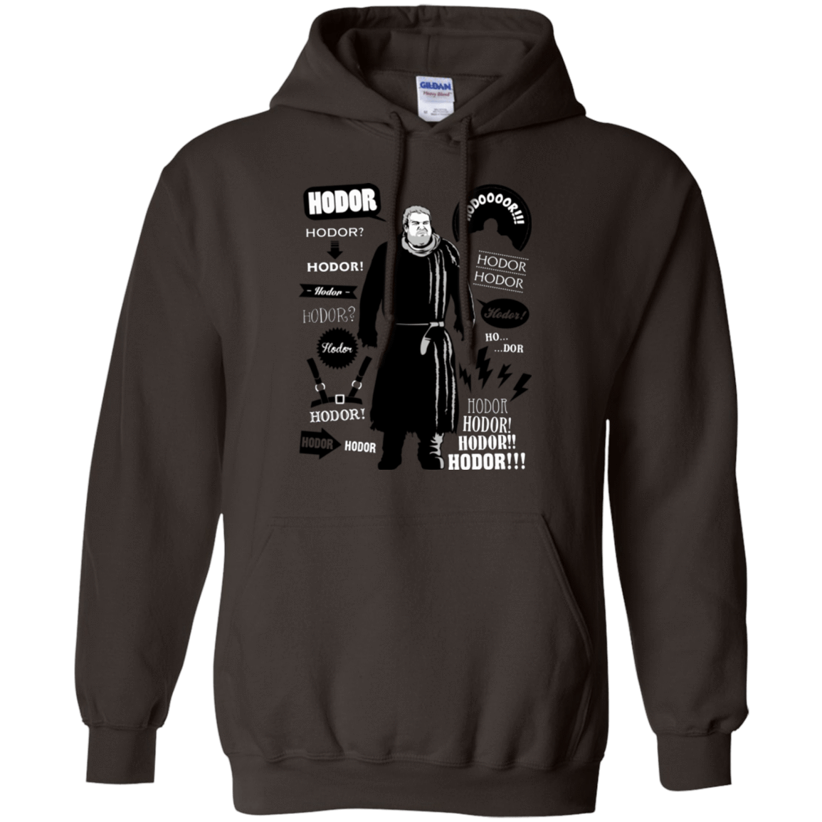 Sweatshirts Dark Chocolate / Small Hodor Famous Quotes Pullover Hoodie