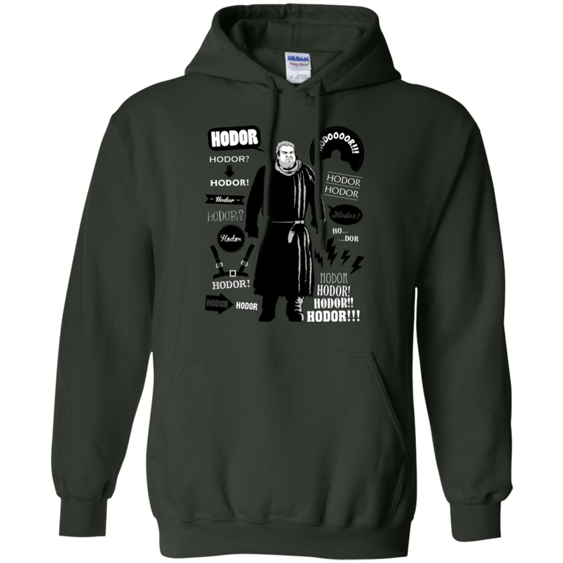 Sweatshirts Forest Green / Small Hodor Famous Quotes Pullover Hoodie