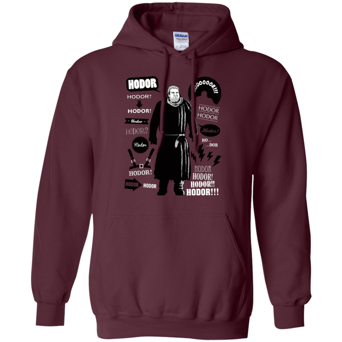 Sweatshirts Maroon / Small Hodor Famous Quotes Pullover Hoodie