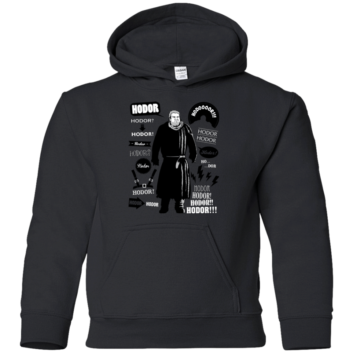Sweatshirts Black / YS Hodor Famous Quotes Youth Hoodie