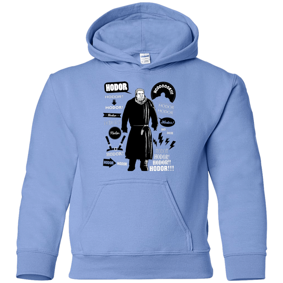 Sweatshirts Carolina Blue / YS Hodor Famous Quotes Youth Hoodie