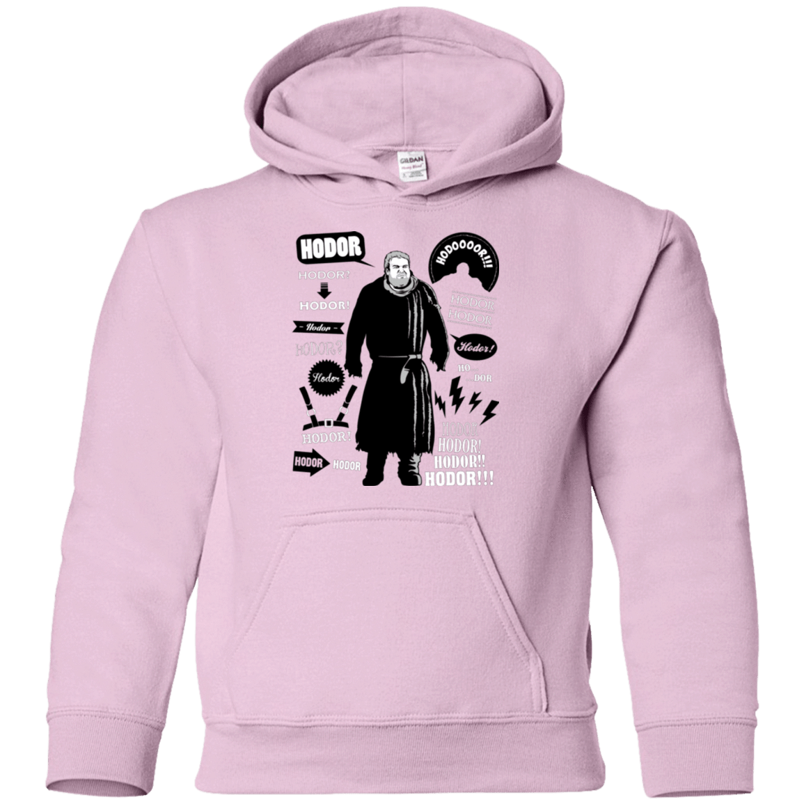 Sweatshirts Light Pink / YS Hodor Famous Quotes Youth Hoodie