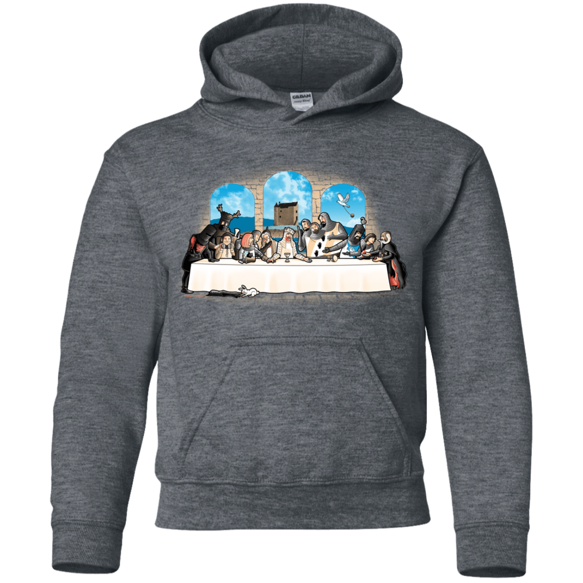 Sweatshirts Dark Heather / YS Holy Grail Dinner Youth Hoodie