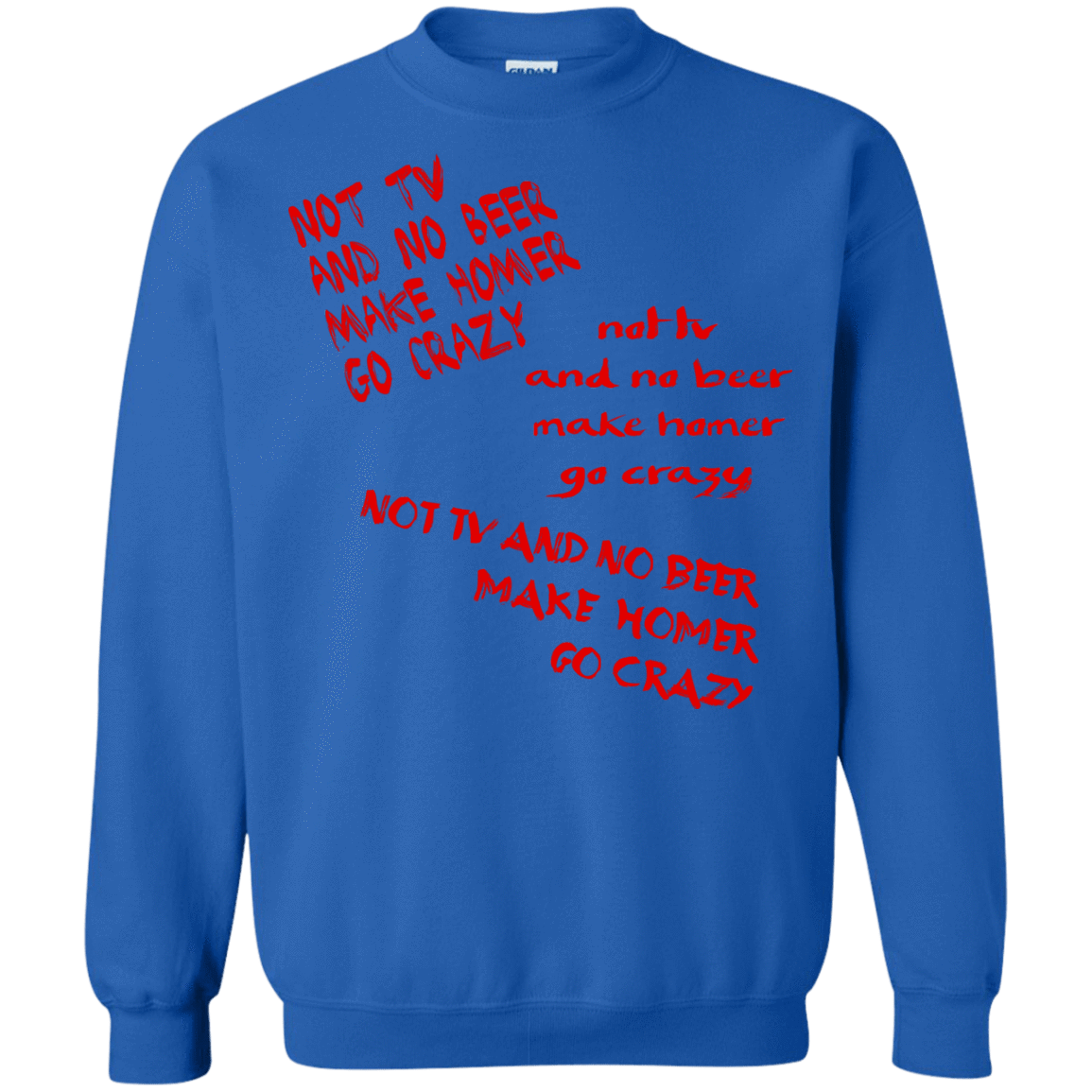 Sweatshirts Royal / S HOMER CRAZY Crewneck Sweatshirt