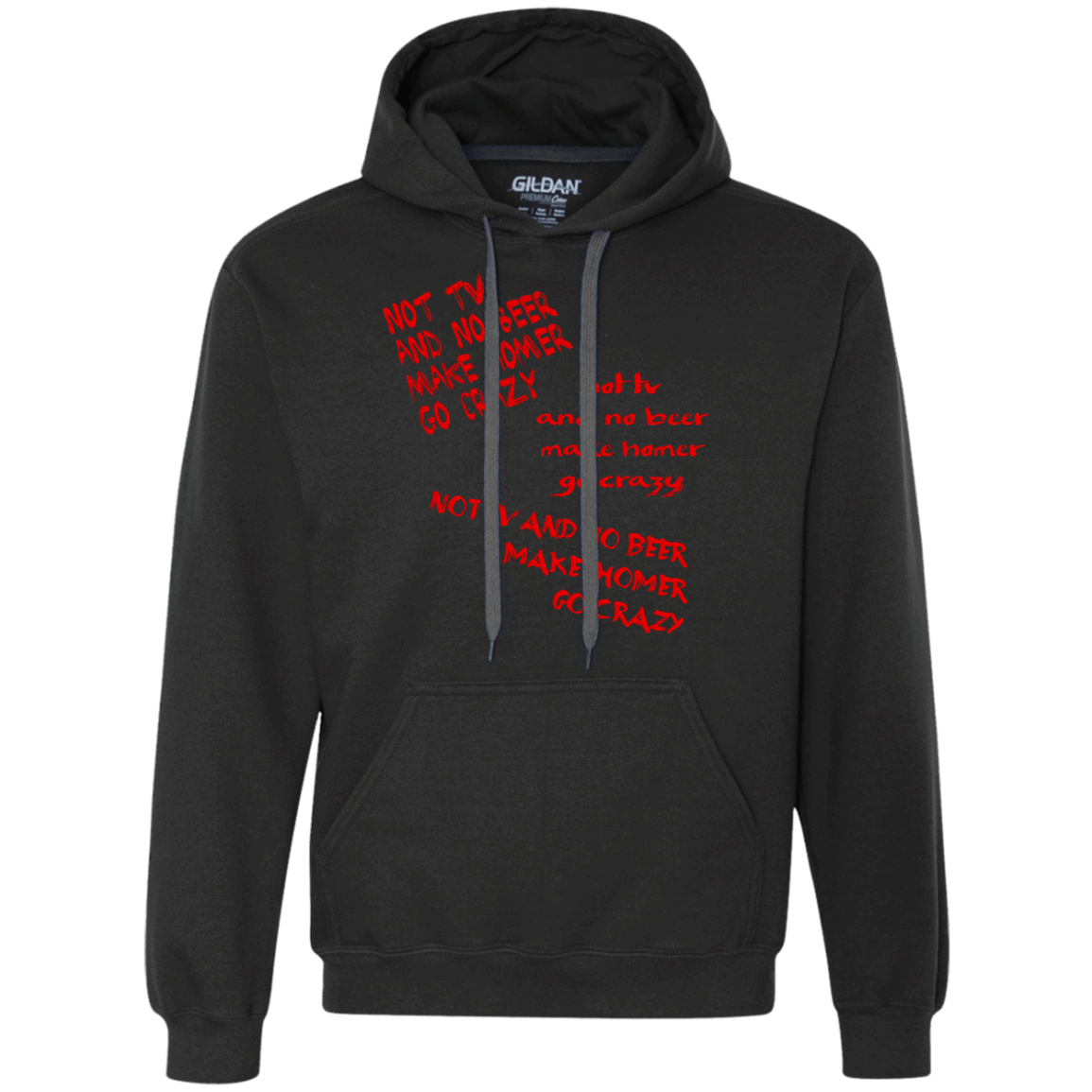 Sweatshirts Black / S HOMER CRAZY Premium Fleece Hoodie