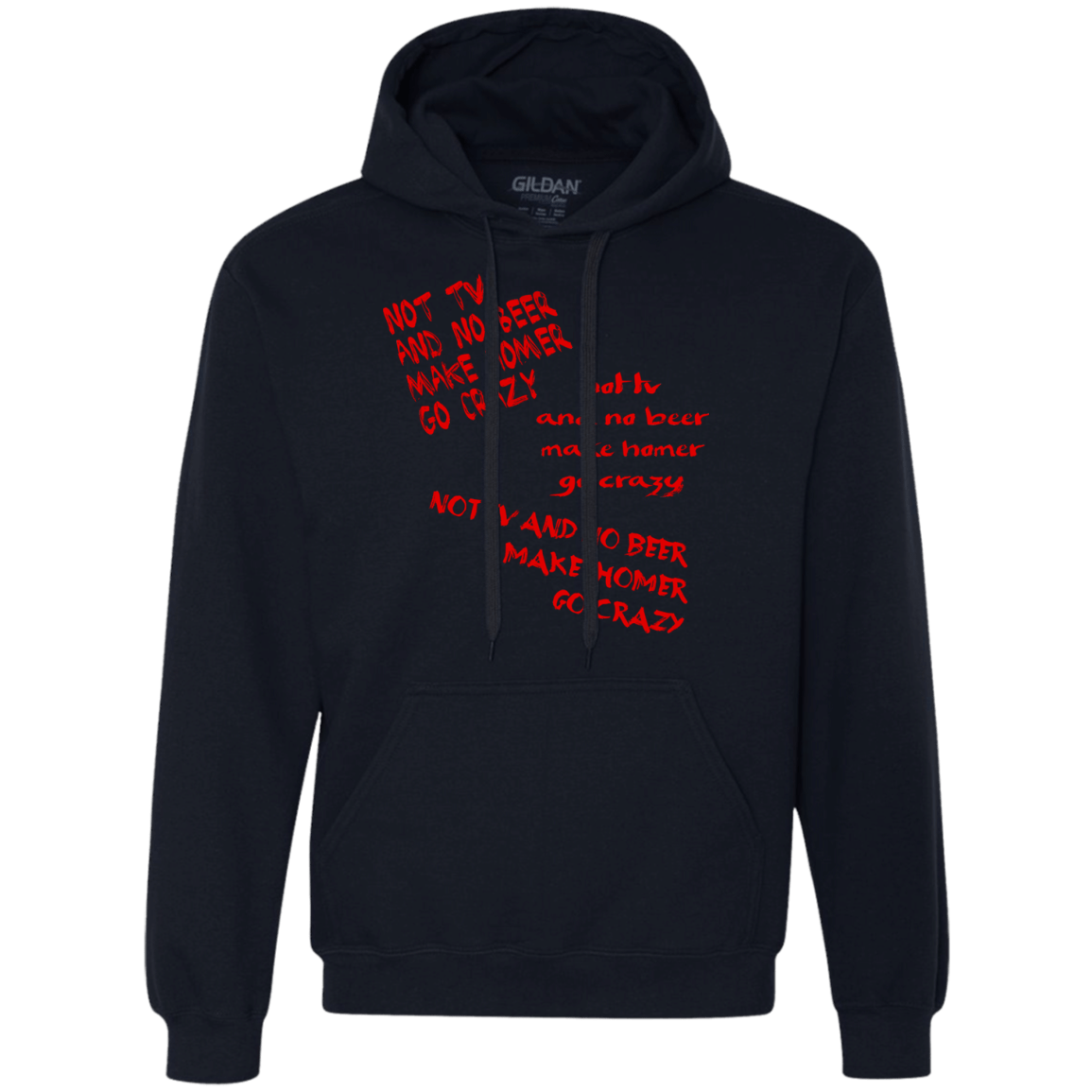 Sweatshirts Navy / S HOMER CRAZY Premium Fleece Hoodie