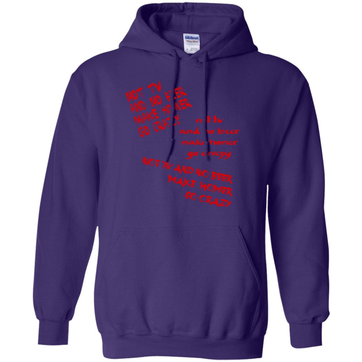Sweatshirts Purple / S HOMER CRAZY Pullover Hoodie