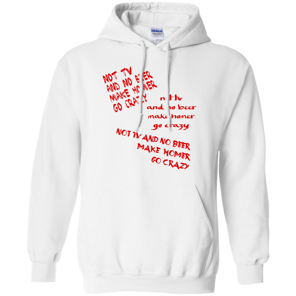 Sweatshirts White / S HOMER CRAZY Pullover Hoodie