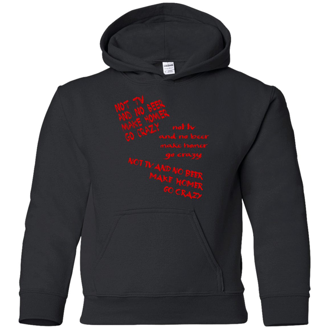 Sweatshirts Black / YS HOMER CRAZY Youth Hoodie