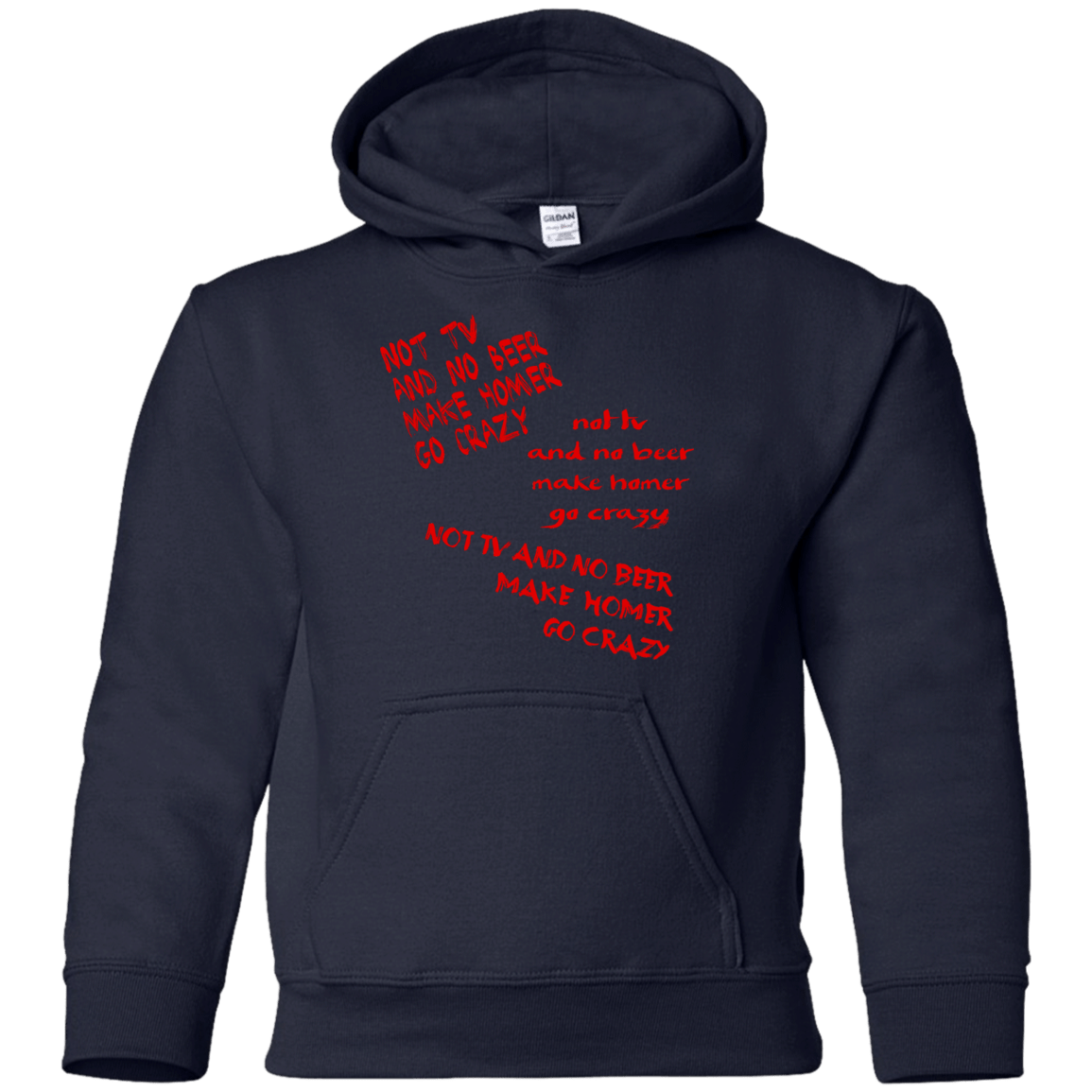 Sweatshirts Navy / YS HOMER CRAZY Youth Hoodie
