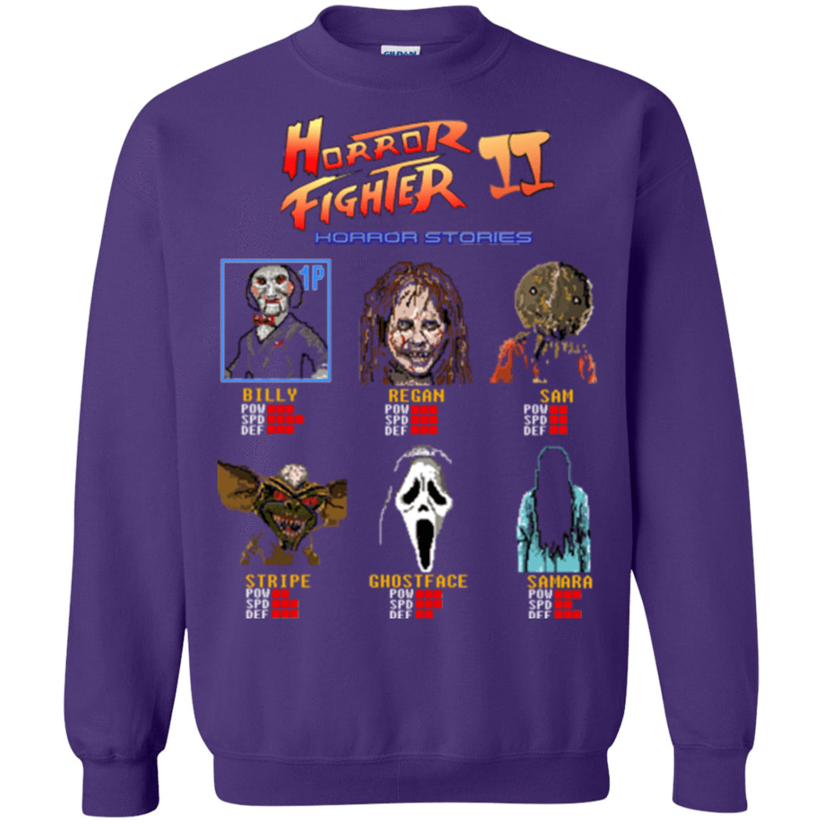 Sweatshirts Purple / Small Horror Fighter 2 Crewneck Sweatshirt