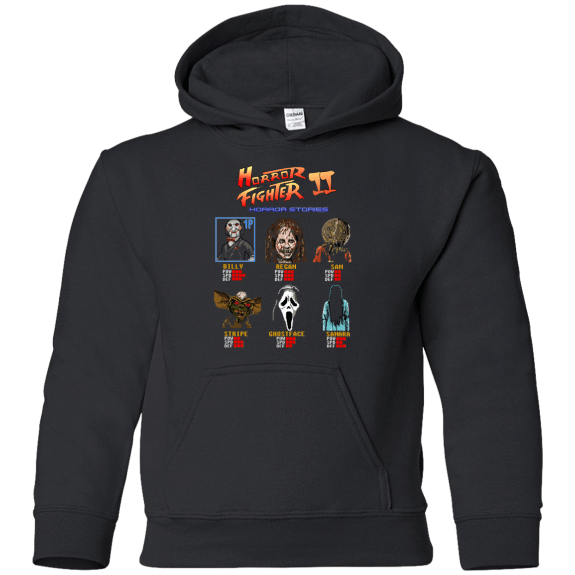 Sweatshirts Black / YS Horror Fighter 2 Youth Hoodie