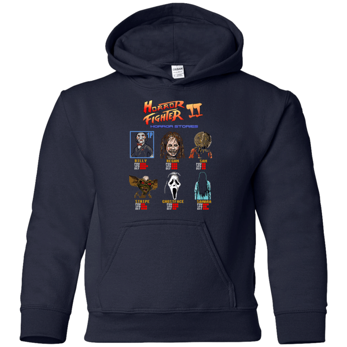 Sweatshirts Navy / YS Horror Fighter 2 Youth Hoodie