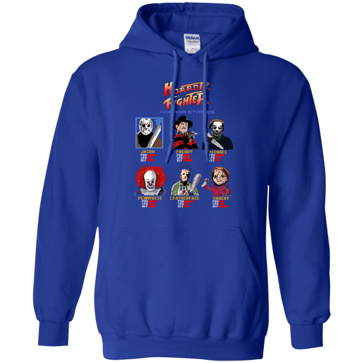 Sweatshirts Royal / Small Horror Fighter Pullover Hoodie