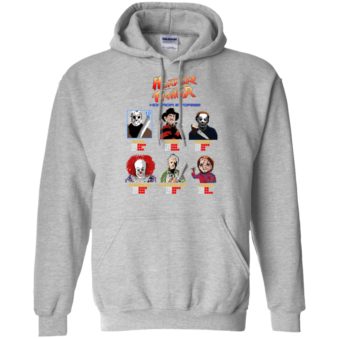 Sweatshirts Sport Grey / Small Horror Fighter Pullover Hoodie