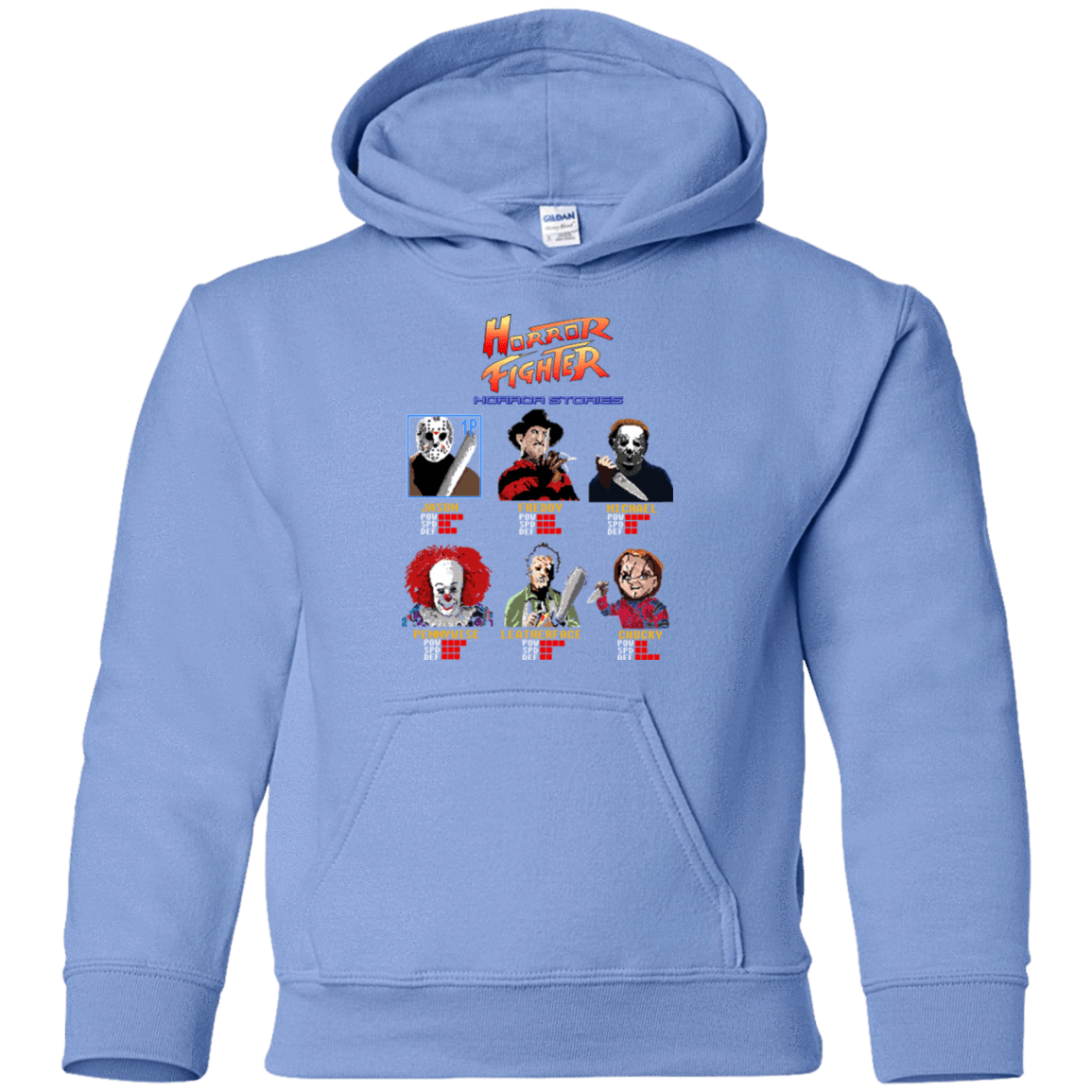 Sweatshirts Carolina Blue / YS Horror Fighter Youth Hoodie