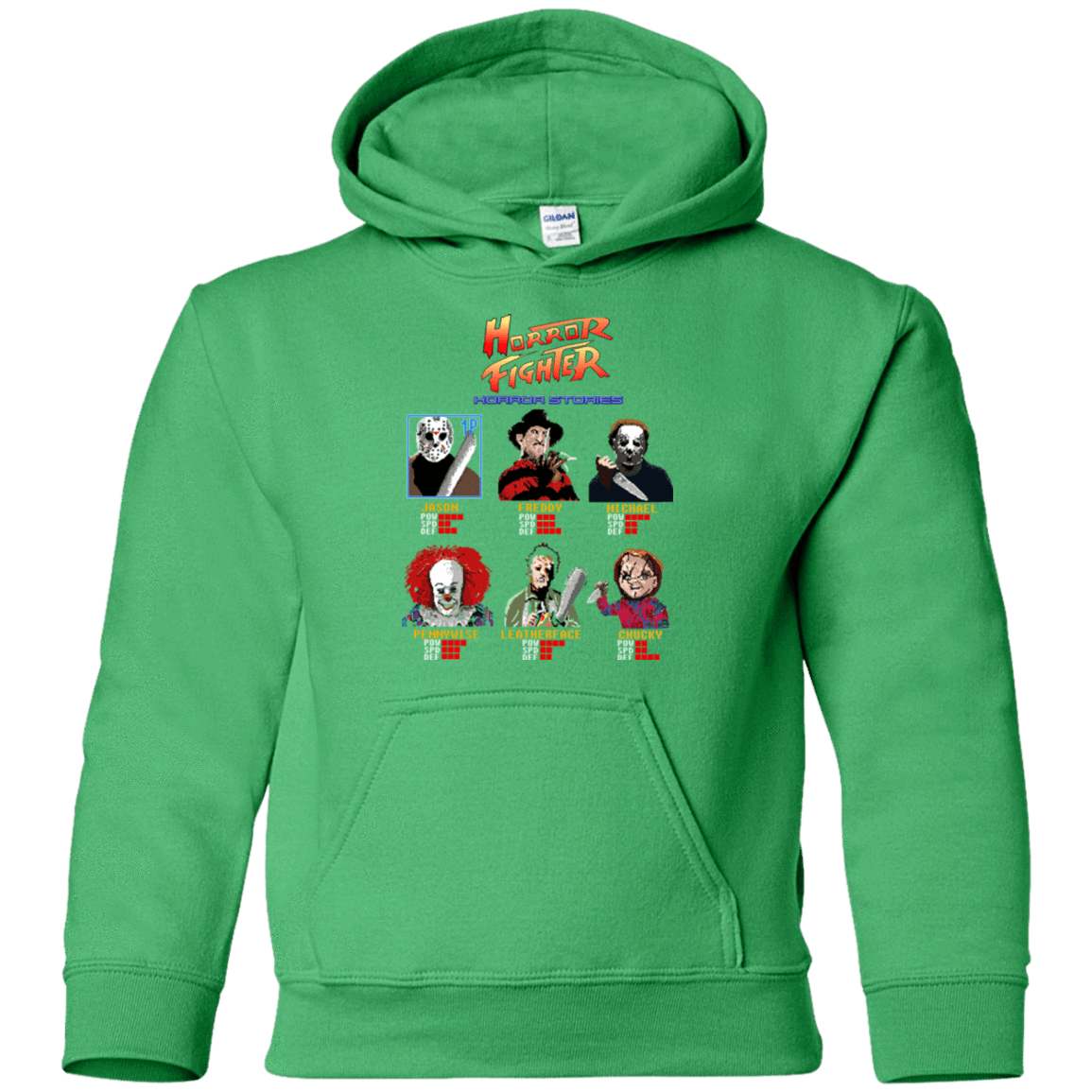 Sweatshirts Irish Green / YS Horror Fighter Youth Hoodie