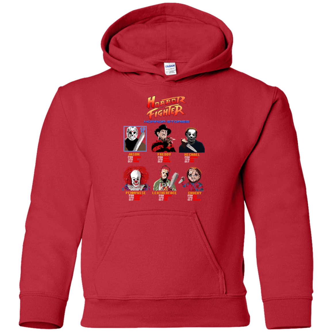 Sweatshirts Red / YS Horror Fighter Youth Hoodie