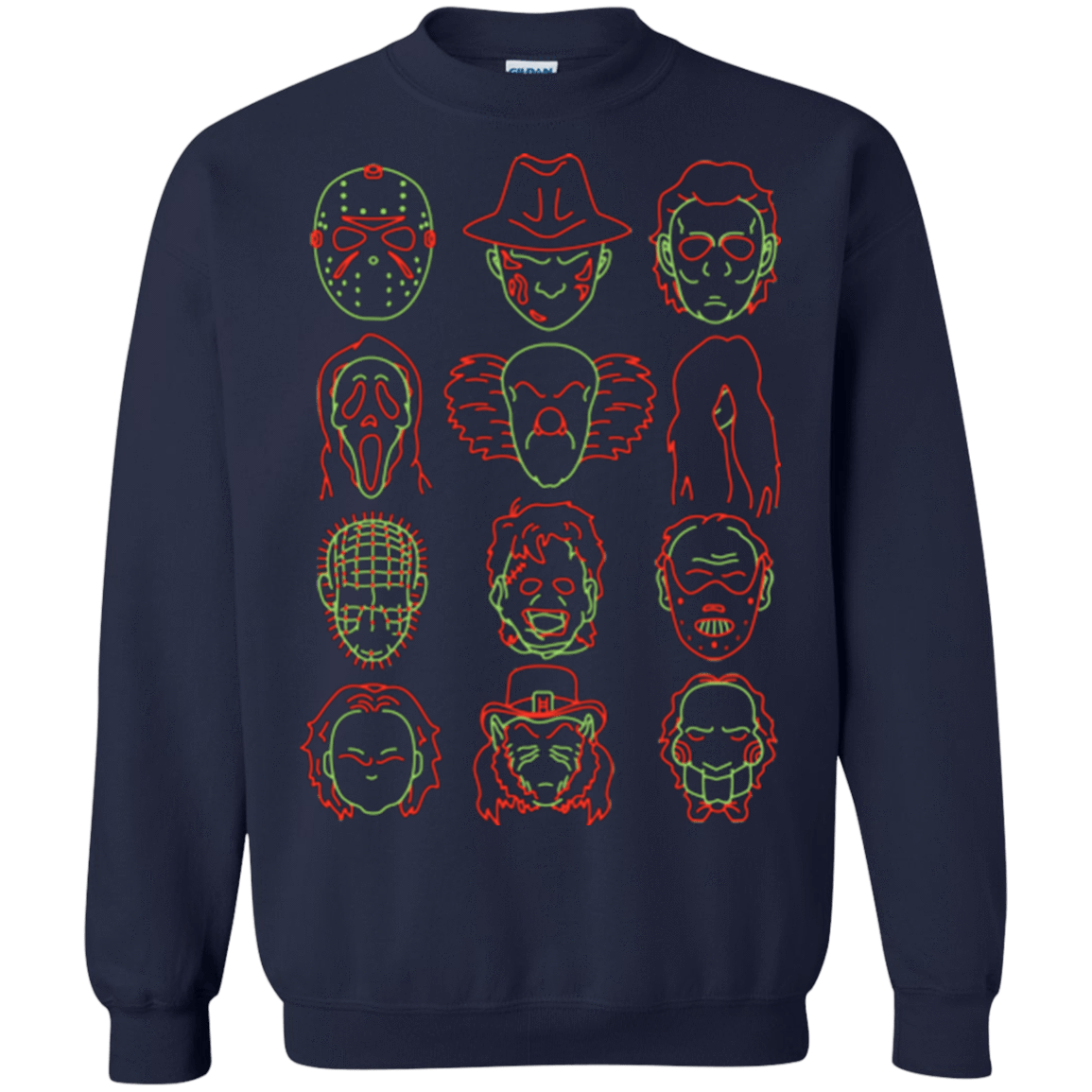 Sweatshirts Navy / Small HORROR HEADS Crewneck Sweatshirt