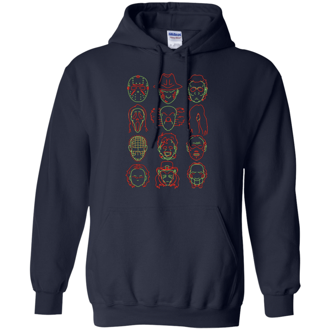 Sweatshirts Navy / Small HORROR HEADS Pullover Hoodie