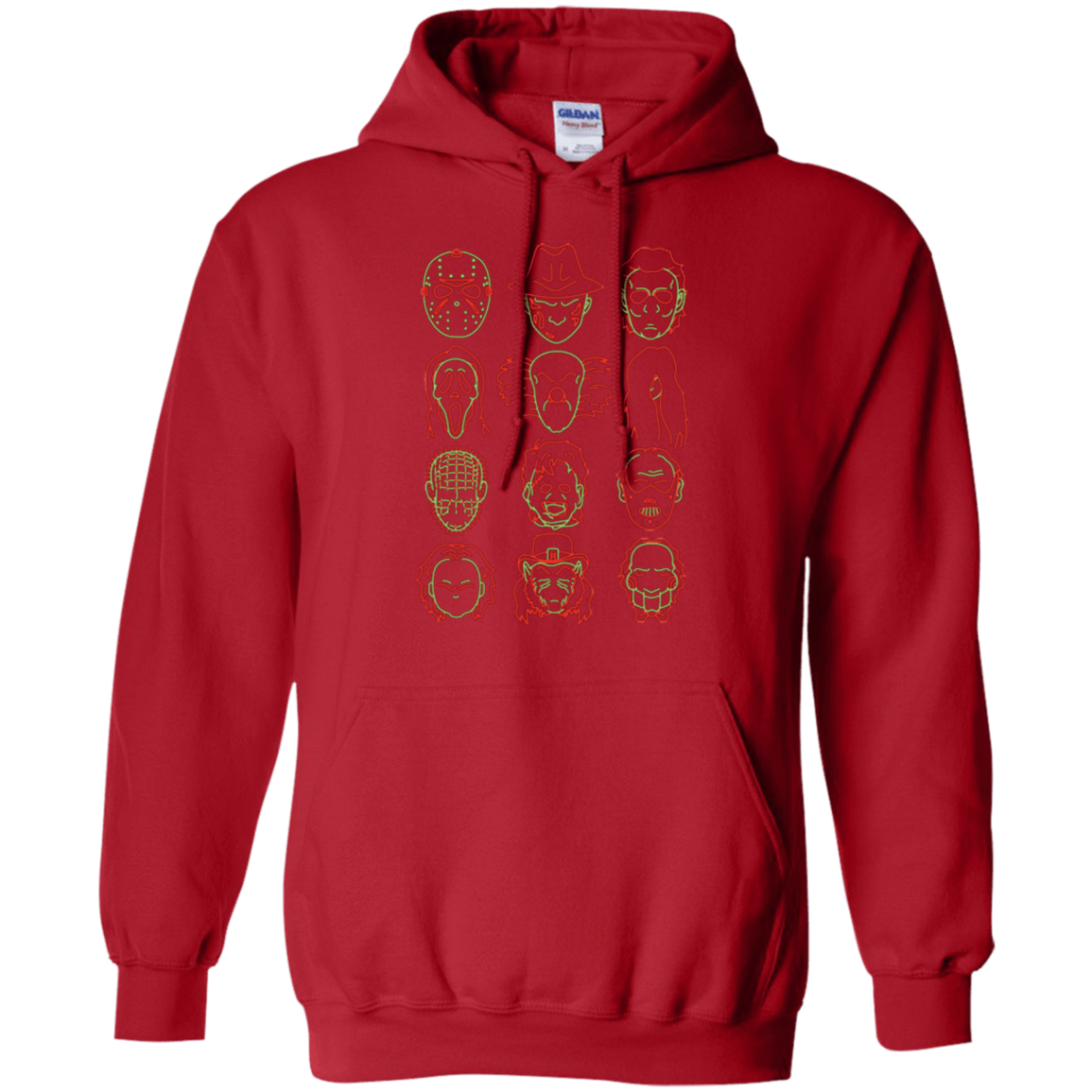 Sweatshirts Red / Small HORROR HEADS Pullover Hoodie
