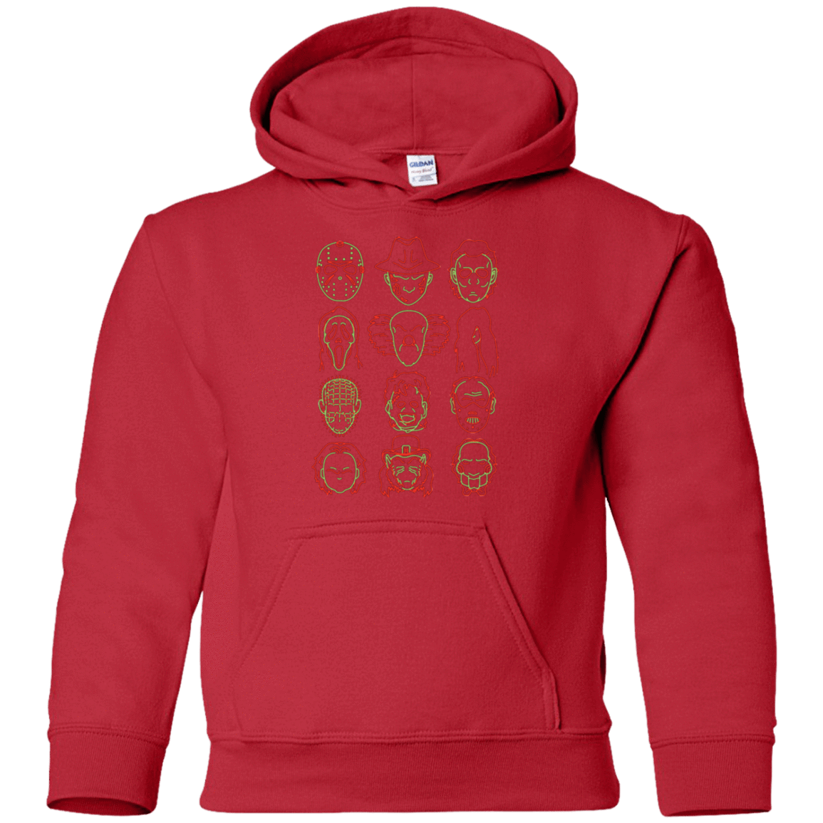 Sweatshirts Red / YS HORROR HEADS Youth Hoodie