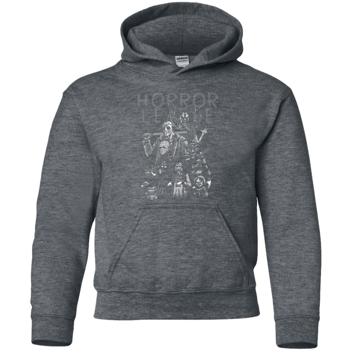 Sweatshirts Dark Heather / YS Horror League Youth Hoodie