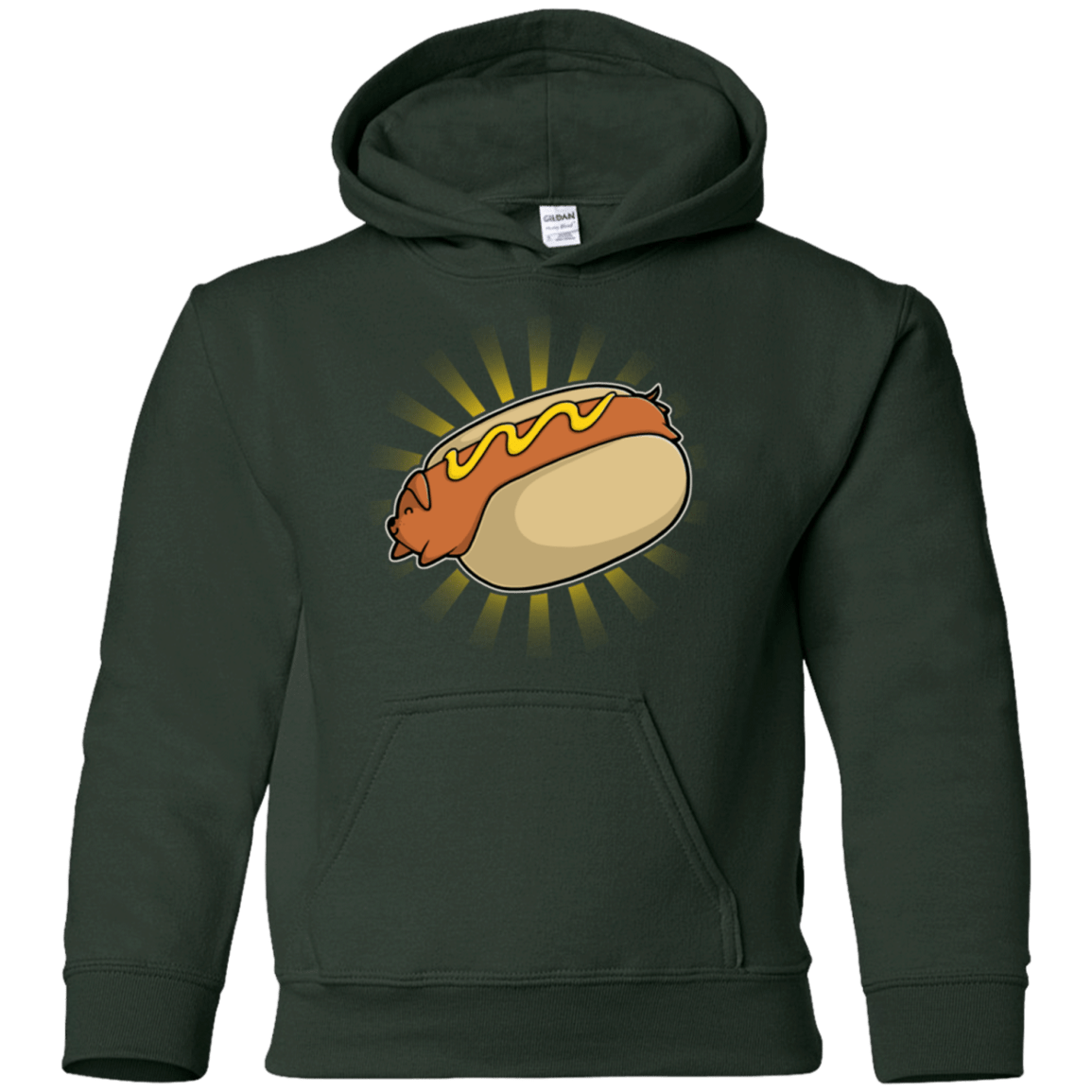 Sweatshirts Forest Green / YS Hotdog Youth Hoodie