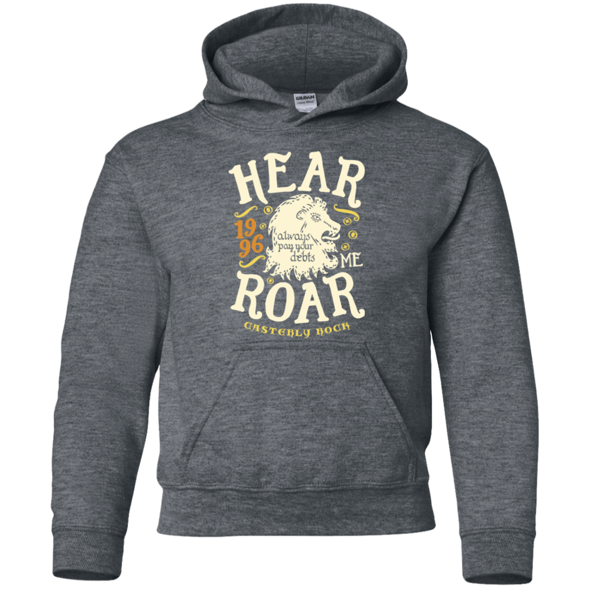 Sweatshirts Dark Heather / YS House of Lions Youth Hoodie