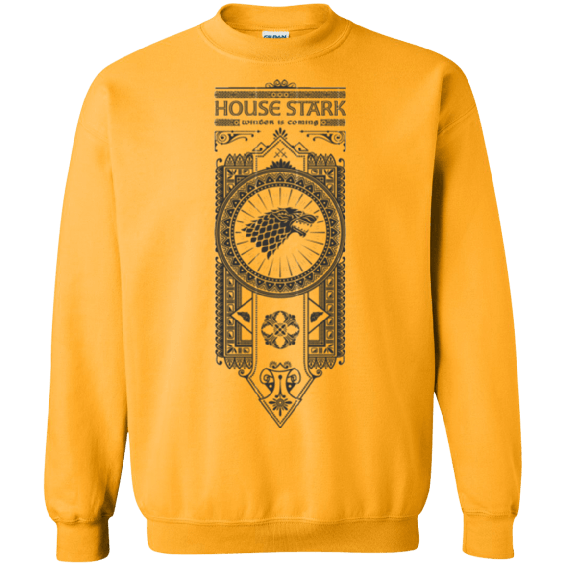 Sweatshirts Gold / Small House Stark Black Crewneck Sweatshirt