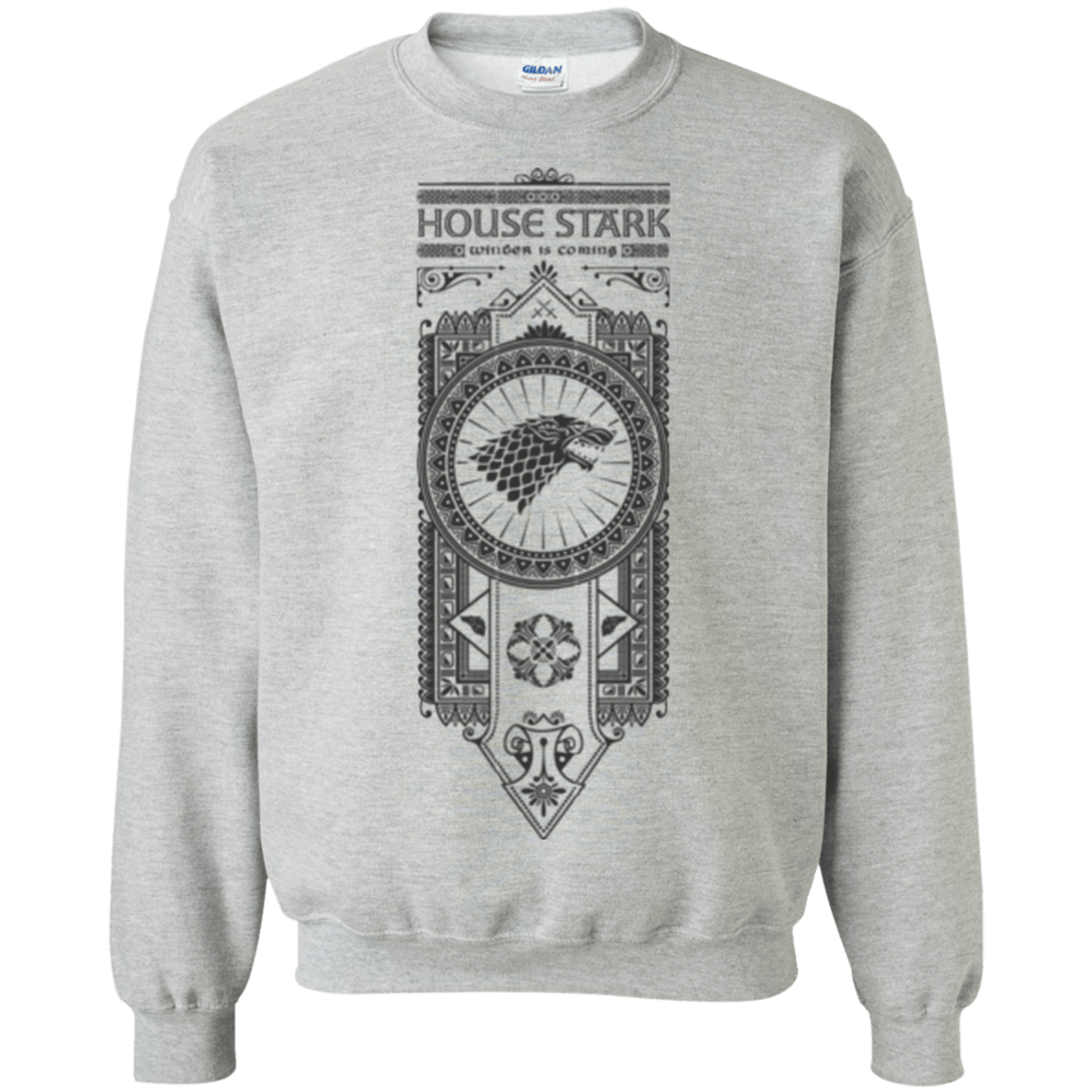 Sweatshirts Sport Grey / Small House Stark Black Crewneck Sweatshirt