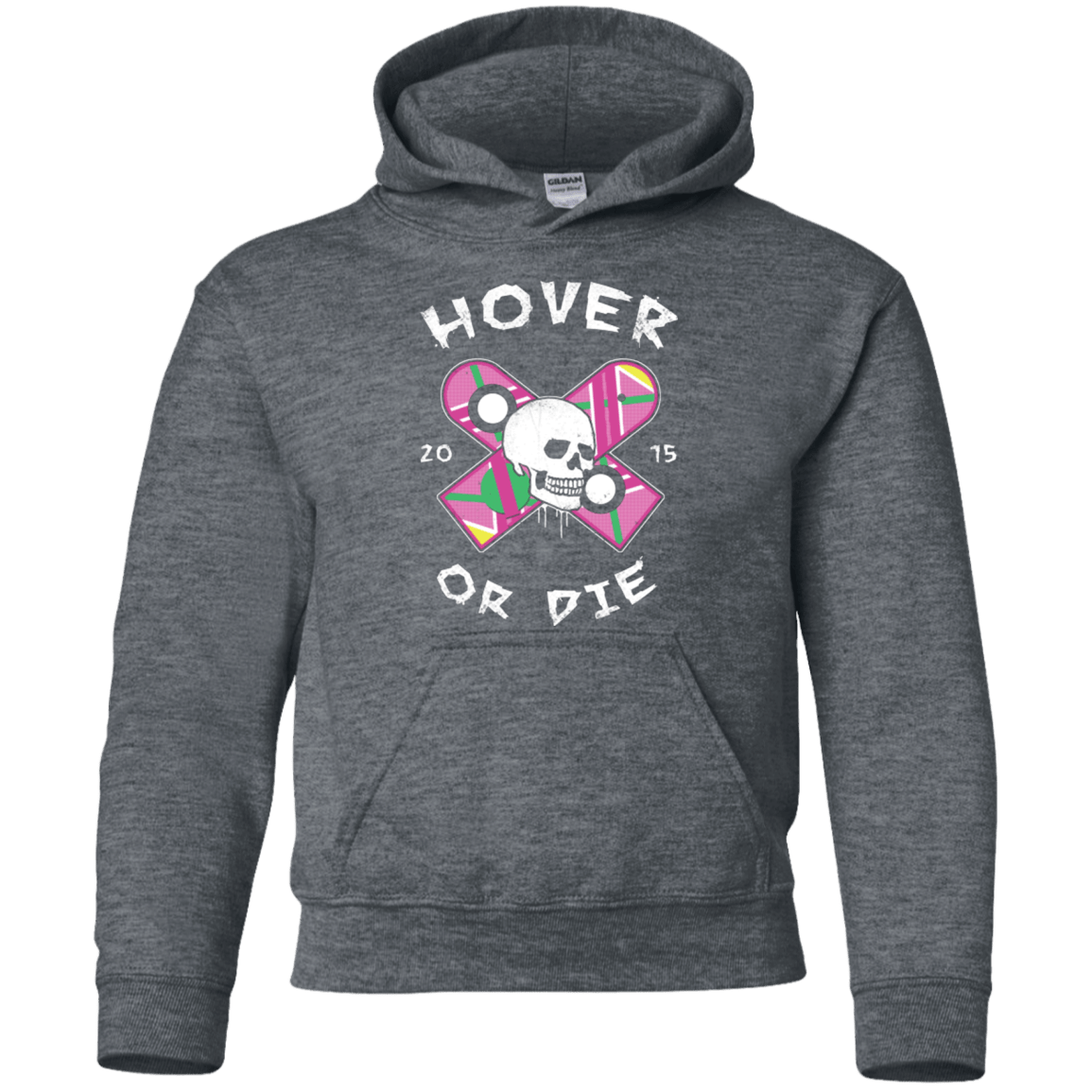 Sweatshirts Dark Heather / YS Hover Or Die Youth Hoodie