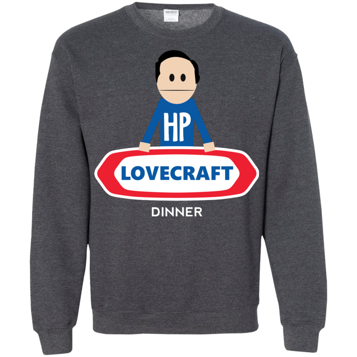 Sweatshirts Dark Heather / Small HP LoveCraft Dinner Crewneck Sweatshirt