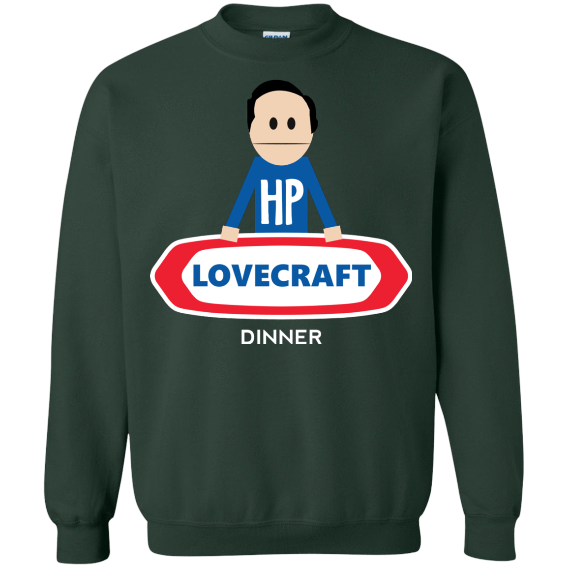 Sweatshirts Forest Green / Small HP LoveCraft Dinner Crewneck Sweatshirt