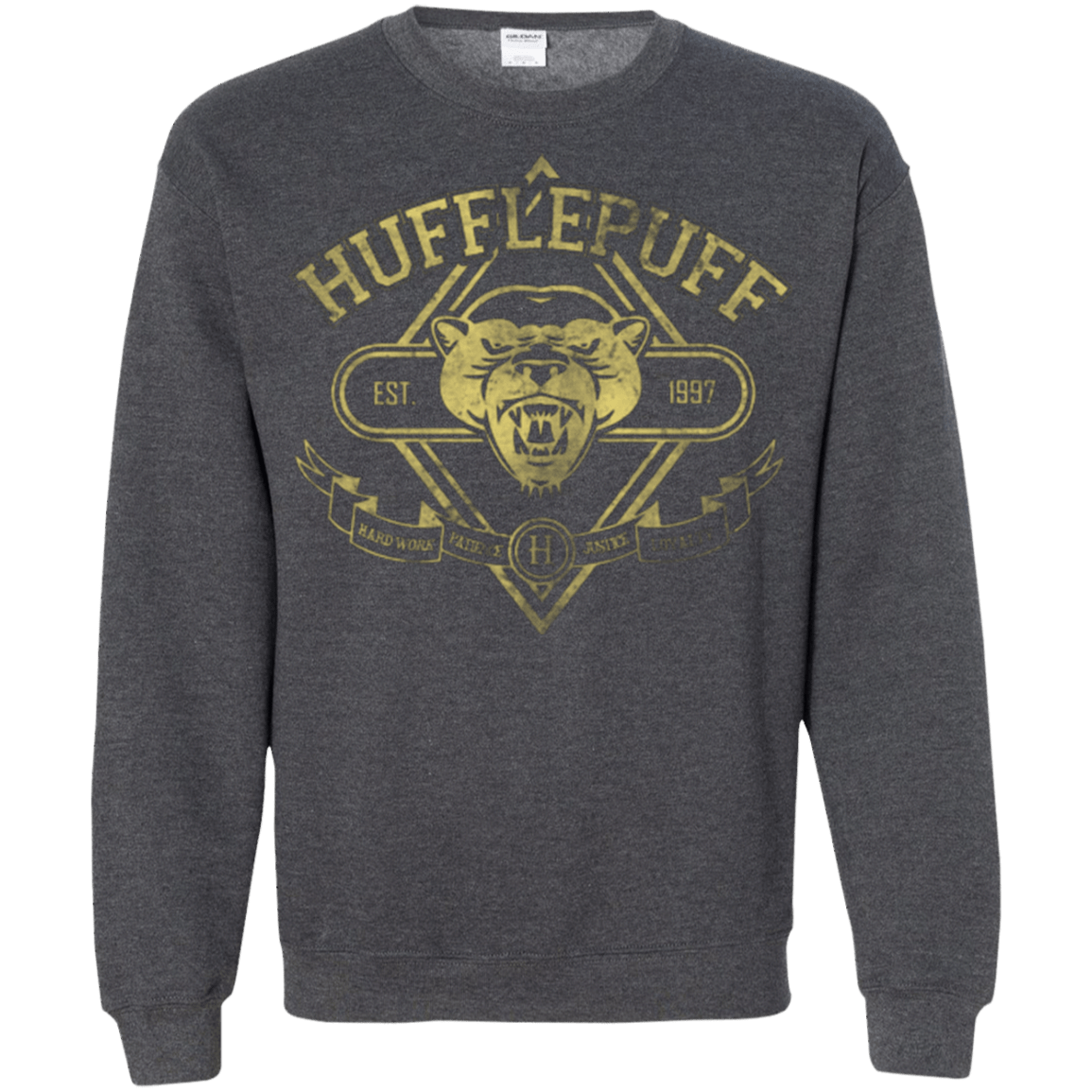Sweatshirts Dark Heather / Small HUFFLEPUFF Crewneck Sweatshirt