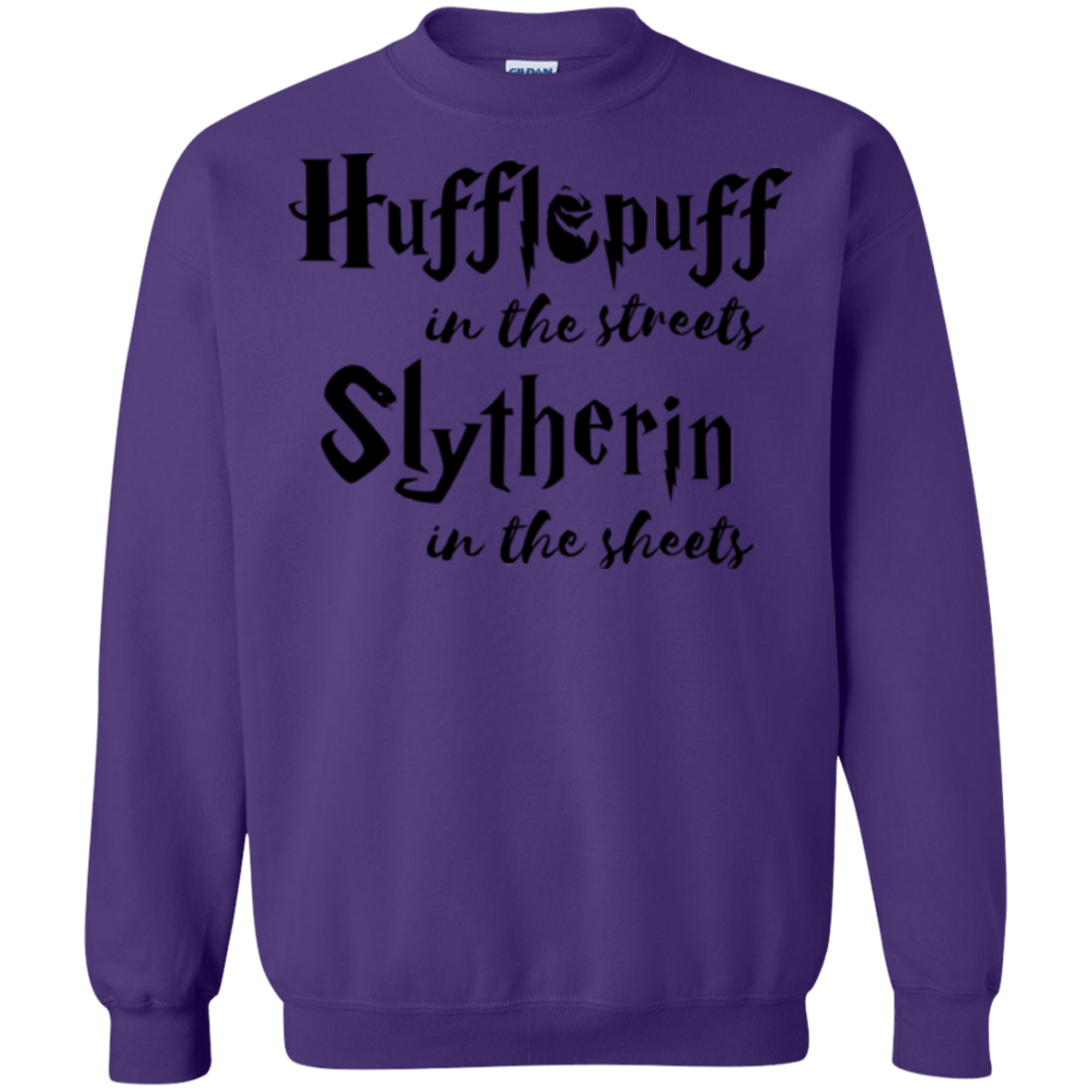 Sweatshirts Purple / Small Hufflepuff Streets Crewneck Sweatshirt