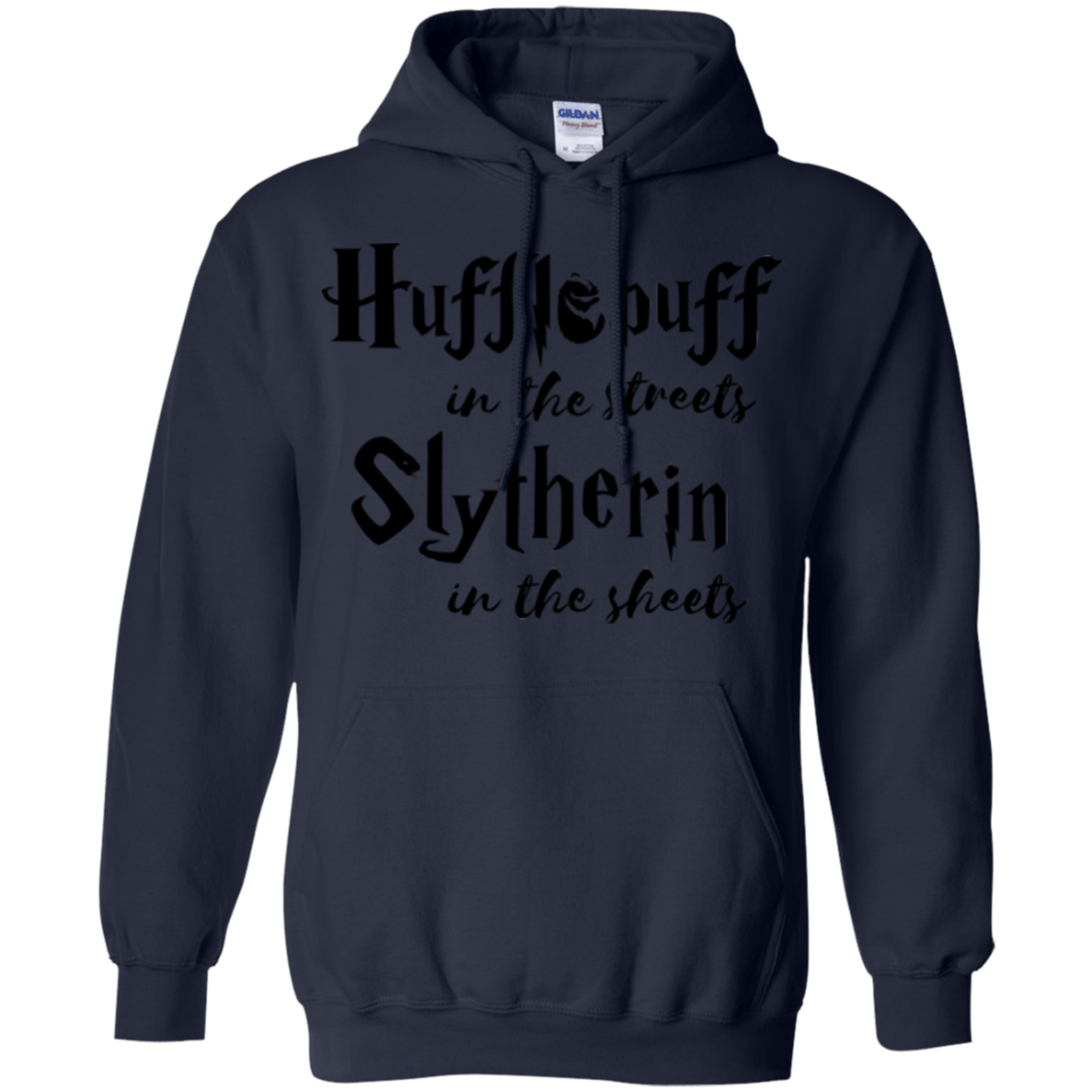 Sweatshirts Navy / Small Hufflepuff Streets Pullover Hoodie