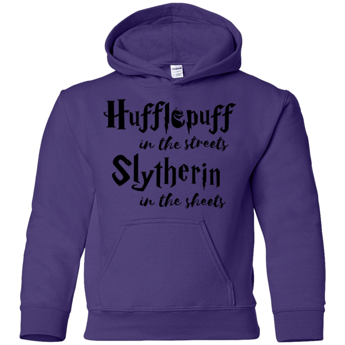Sweatshirts Purple / YS Hufflepuff Streets Youth Hoodie